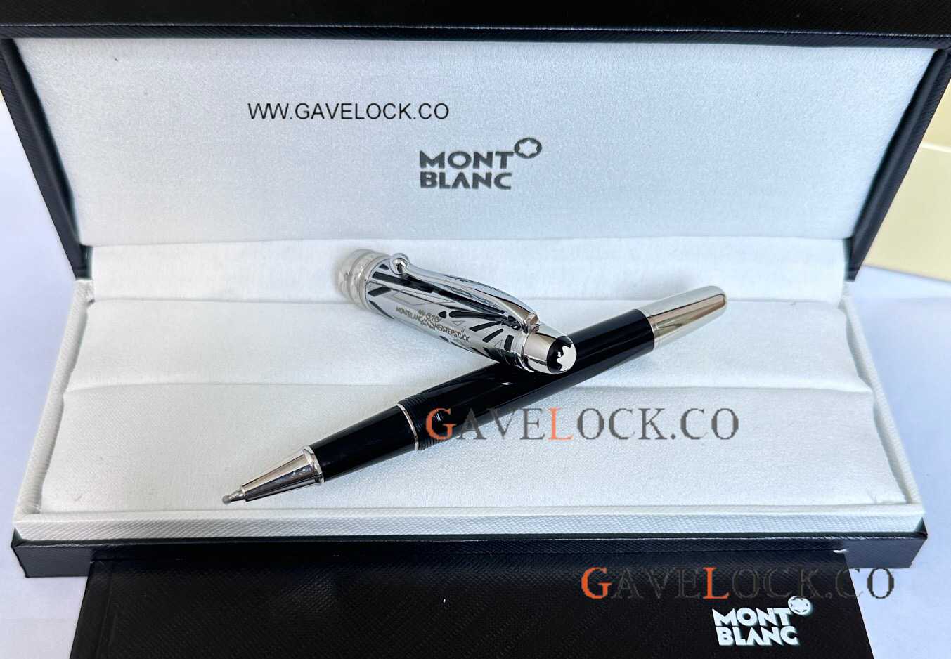 Best Copy Montblanc 100 Yrs Meisterstuck Doue Black Silver Rollerball 145